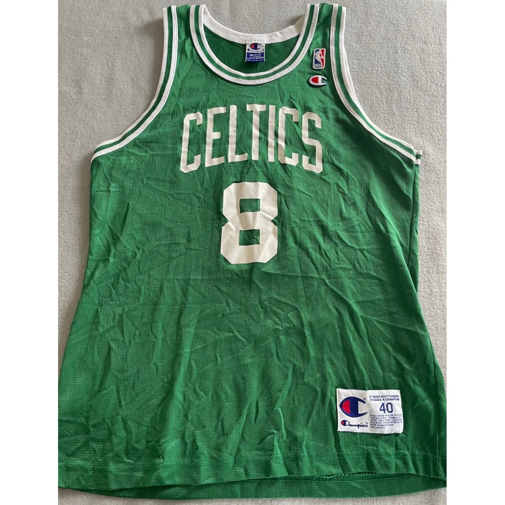 Vintage Champion Boston Celtics Antoine Walker 8 Jersey Mens Medium Green NBA
